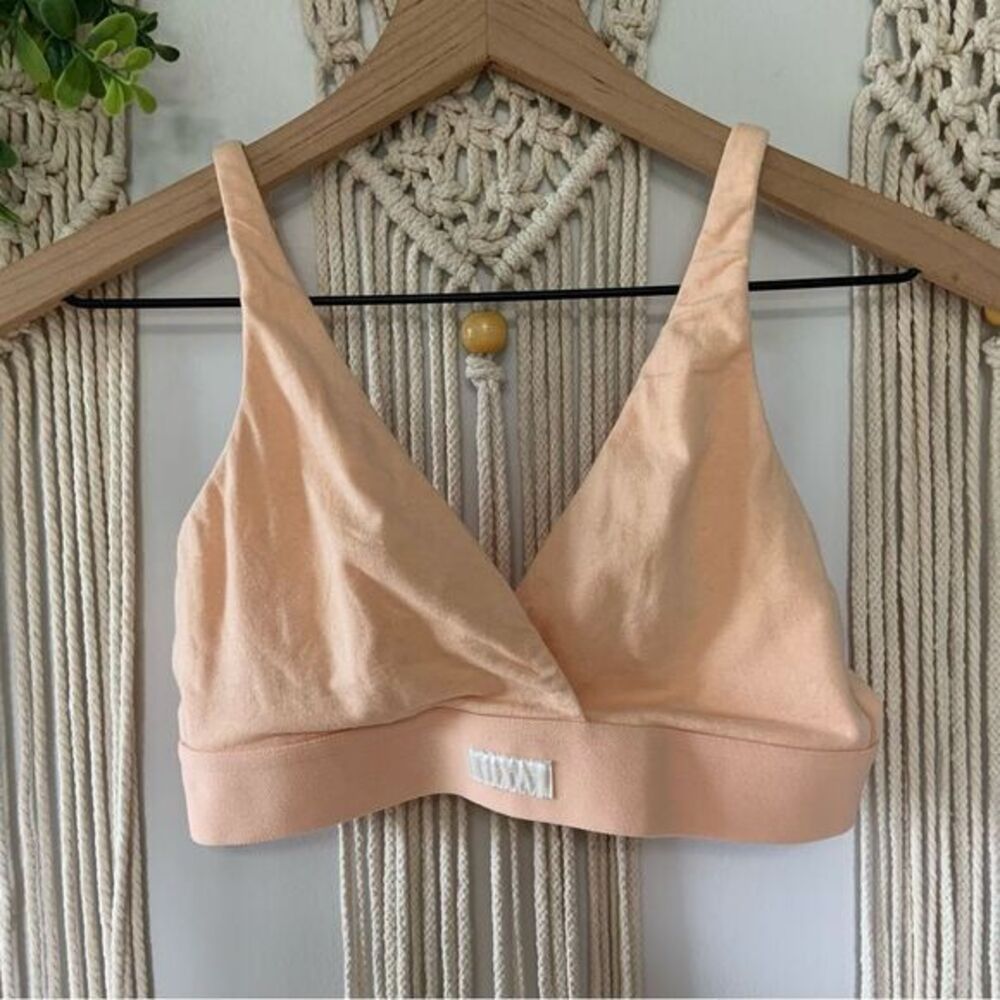 KINDLY YOURS Cotton‎ V-Neck Bralette Orange Size Small
